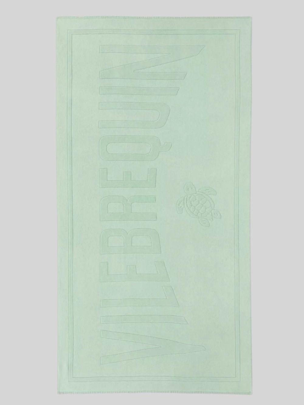 Vilebrequin Jacquard Cotton Beach Towel Mineral Green